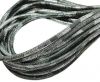 Round stitched nappa leather cord 4mm-Camouflage silver