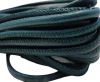 Round stitched nappa leather cord Dark Green-2,5mm