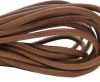 Round stitched nappa leather cord Dark Rose-4mm