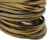Round stitched nappa leather cord Gold-2,5mm