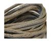 Round stitched nappa leather cord Snake-style-Metalic Grey-4mm