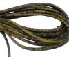 Round stitched nappa leather cord Snake style-4mm-black sand