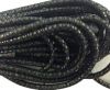 Round stitched nappa leather cord Snake style-anthracite-4mm