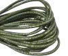 Round stitched nappa leather cord Snake style-green -4mm