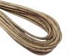 Round Stitched Nappa Leather Cord-4mm-sand silver