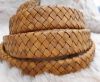 Oval Braided Leather Cord-18.5*5.2mm-se-db-d02 