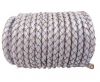 Round Braided Leather Cord SE/M/07-Metallic Lavender - 6mm