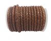 Round Braided Leather Cord  SE-PB-113 - 6mm