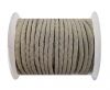 Round Braided Leather Cord SE/B/05-White - 4mm