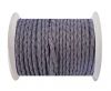 Round Braided Leather Cord SE/B/15-Violet - 4mm