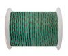 Round Braided Leather Cord SE/B/2007-Sea blue -8mm