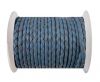 Round Braided Leather Cord SE/B/2024-Jeans-4mm