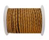 Round Braided Leather Cord SE/B/2018-Milk Chocolade-8mm