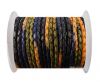 Round Braided Leather Cord SE/DM/03-Night Shades - 4mm