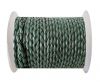 Round Braided Leather Cord SE/M/02-Metallic Mint-5mm