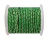 Round Braided Leather Cord SE/PB/01-Vintage Moss Green-4mm
