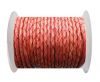 Round Braided Leather Cord SE/PB/05-Terracotta - 4mm
