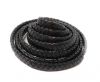 Oval braided cords-6*3.5mm-SE PB 11 BLACK MATT