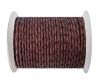 Round Braided Leather Cord SE/PB/21-Vintage Maroon - 5mm