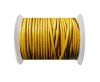Round Leather Cord SE/R/Metallic Yellow - 1,5mm