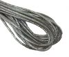 Round Stitched Nappa Leather Cord-4mm-silver snake