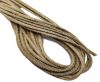 Round Stitched Leather Cord - 3mm - SNAKE LIZARD STYLE BEIGE