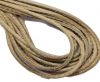 Round Stitched Nappa Leather Cord-4mm-snake lizard style beige