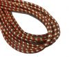 Round Stitched Nappa Leather Cord-4mm-spiral red gold