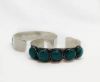 Turquoise Stone Brass Cuff -Style1