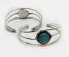 Turquoise Stone Brass Cuff -Style11