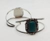 Turquoise Stone Brass Cuff -Style6
