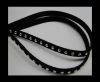 Suede Cord With Silver Studs-5mm-Black