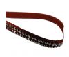 Suede Cord With Silver Shiny Studs-5mm-Red