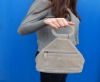 SuedeBag17 - Triangle Suede Bag -  Grey