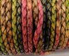 Round Braided Leather Cord SE/DM/05-Sunset-6mm