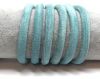 Real Nappa Suede Round-6mm-Turquoise