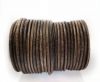 Round Leather cords  2,5mm - Vintage Brown
