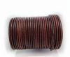 Round Leather cords  2,5mm - Vintage Cognec