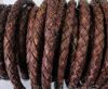 Round Braided Leather Cord SE/PB/Vintage Copper - 6mm