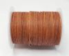 Round leather cord-2mm-vintage orange