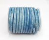 Round Leather Cords - 5mm - Vintage sky blue (V_038)