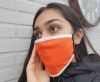 Mix washable cotton facemask - Orange-white