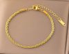 Gold plated stainless steel Bracelets - 13