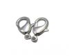 Zamak Lobster Claw Clasps-FI-7001 -Silver - 12mm