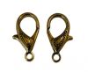 Zamak Lobster Claw Clasps-FI-7037-30mm-Antique GOLD