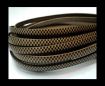 Flat Leather Cords - Chess Style - 5mm-Tortora