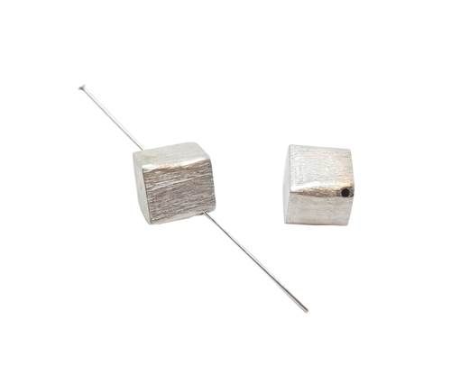 Silver plated Brush Beads - 3019