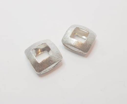 Silver plated Brush Beads - 9208
