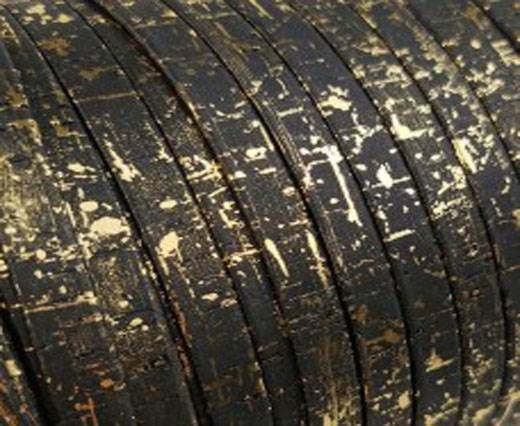 Cork Flat-10mm-Black with Golden Flecks 