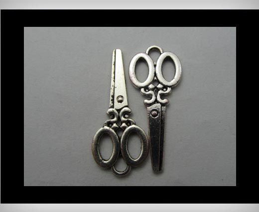 Zamak silver plated bead CA-3188